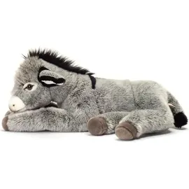 Teddy-Hermann Esel liegend 50 cm Grau