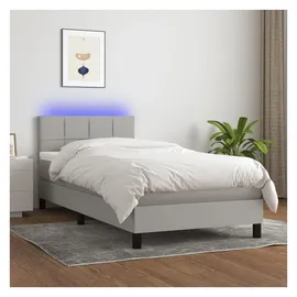 vidaXL Boxspringbett 100 x 200 cm Hellgrau