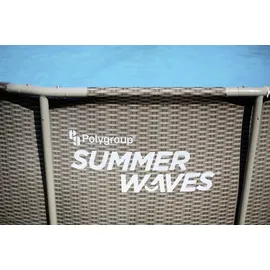 Summer Waves Active Frame Pool rund 457 x 106 cm braun