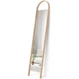 Umbra Standspiegel mit Holzrahmen, Naturel, 45x195 cm