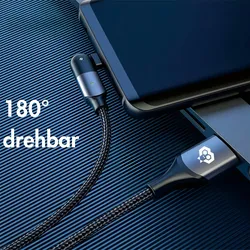 MonkeyTEC USB-C auf Lightning Schnelladekabel mit Datenübertragung für Apple Iphone 180° Rotation