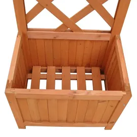 vidaXL Pflanzkübel mit Rankhilfe 40 x 30 x 135 cm Braun