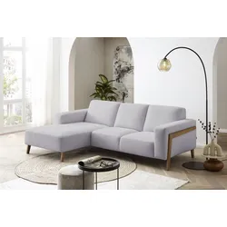 Ecksofa EXXPO - SOFA FASHION "Starr, modern und klassisches Design, hochwertige Verarbeitung, bequem", grau, B:250cm H:84cm T:163cm, Sofas, L-Form, wahlw. elektrische Sitztiefenverstellung, Massivholzfüße