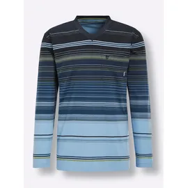 HAJO Schlafanzug marine-geringelt Blau 48/50