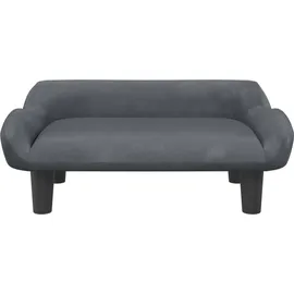 vidaXL Kindersofa vidaXL 70 x 40 x 24 cm Kiefer dunkelgrau silber