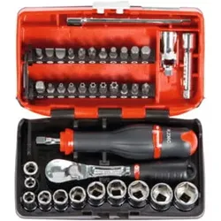 Facom Steckschlüssel-Sortiment, 1/4-Zoll-Vierkant, 38-teilig