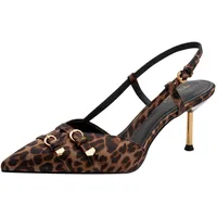 TAMARIS Damen Sling Pump mit Stilettoabsatz, braun, 38 EU