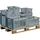 Lockweiler Transportstapelbehälter L600xB400xH150mm grau PP Durchfassgr.Seitenwände durchbrochen