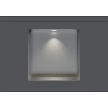 Bernstein Bernstein® Wandnische aus Edelstahl NT303010X randlos mit LED-Beleuchtung– 30 x 30 x 10 cm – Duschablage für Bad-Utensilien - befliesbare Duschnische in Edelstahl gebürstet LED-Einbaurahmen in Weiß