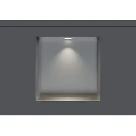 Bernstein Bernstein® Wandnische aus Edelstahl NT303010X randlos mit LED-Beleuchtung– 30 x 30 x 10 cm – Duschablage für Bad-Utensilien - befliesbare Duschnische in Edelstahl gebürstet LED-Einbaurahmen in Weiß