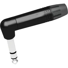 Seetronic Klinkenstecker 6.3 mm Stereo – 90° schwarzes Gehäuse – schwarze Endkappe