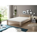 Stella Trading Futonbett CANNES Eiche San Remo hell, - Minimalistisches Jugendzimmer Doppelbett in