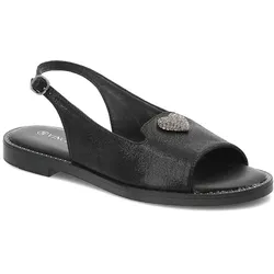 Schwarze Sandalen Vinceza Flache Schuhe, 41