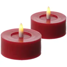 441 LED Maxi Teelichter Lina 7 cm rot 2 St.