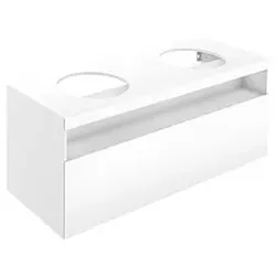 Keuco Stageline Waschtischunterschrank 32893180100 mit Auszug, Steckdose, LED Beleuchtung, 1400x550x490mm, cashmere