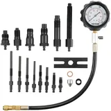Vevor Kompressionsmesser Kompressionstester Kompressionsprüfer Testgerät Kompressionsmessgerät mit einem 80-mm-Manometer 0–1000 PSI und 0–70 bar Verdichtungsmesser inkl. 4x Adapter