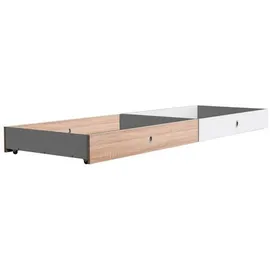 WIMEX Boxxx Bettkastenset, weiß Eiche, Holzwerkstoff, 100x16x60 cm, Made in Germany, Schlafzimmer, Betten, Bettkasten