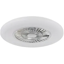 Deckenventilator mir Fernbedienung Deckenlampe dimmbar Sommer- Wintermodus Wohnzimmerlampe, RGB Farbwechsel, 40W 2600lm warmweiß-kaltweiß, DxH 59,5 x 15,4 cm