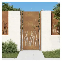 vidaXL Gartentor 105 x 180 cm Braun/Metall