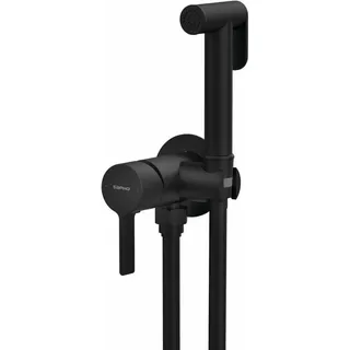 Sapho ICONIC Unterputz-Bidetarmatur mit Brausestop, rund, schwarz matt