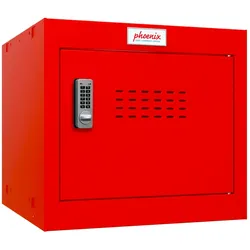 Phoenix CL0344RRE Würfel-Schließfach Cube Locker 44L Rot - Elektronisches Schloss - Für Hause, Büro, Fitness, Schüle
