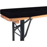 TexDeko Bankauflage 220 x 25 x 4 cm schwarz 1 St.