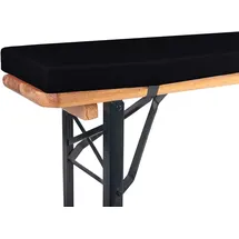 TexDeko Bankauflage 220 x 25 x 4 cm schwarz 1 St.