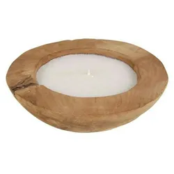 Teakholz-Kerzenschale 30cm x 7,5cm Windlicht Unikat Garten Terrasse Deko Wurzel Höhe 30 cm Durchmesser 7,5 cm
