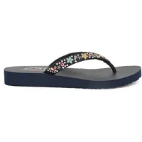 Skechers Damen Meditation-Dancing Daisy Flipflop, Marineblau, 38 EU - 38 EU