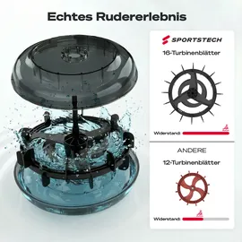 Sportstech Rudergerät PROwer WRX500