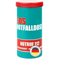 Kerpers® 2x Notfalldose | MADE IN GERMANY | Notfallbox | SOS Patientendose mit Rettungsaufkleber und Informationsblatt in der Dose