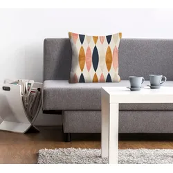 Dekokissen QUEENCE "Ian", bunt (bunt, bedruckt), B:40cm L:40cm, Polyester, Dekokissen_Sitzkissen_Kissenhüllen, Kissenhülle,Bunte Ellipsen,Formen,Geometrisch,Abstrakt,Farbenfroh