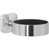 Tesa ESTEETIC Fönhalter in Edelstahloptik, edles Design, inkl. Klebelösung, starker Halt, 86mm x 50mm x 130mm