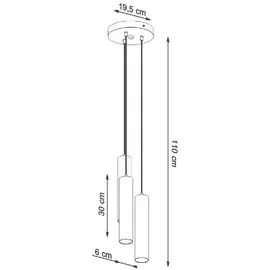 Sollux Lagos 3-flg. 20 cm rund weiß