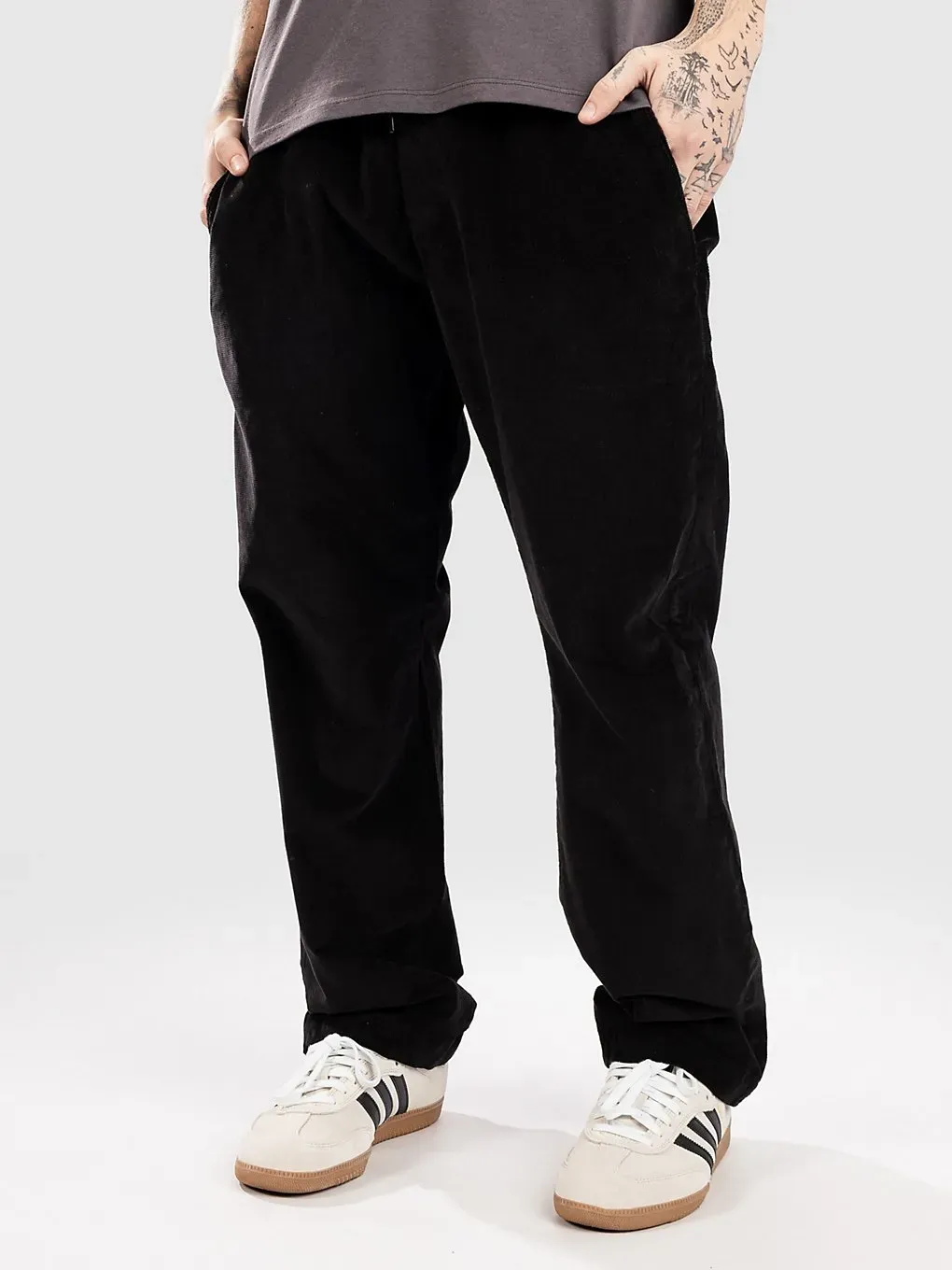 REELL Reflex Loose Chino Hose deep black square cord Gr. L