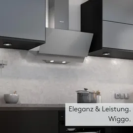 Wiggo A642 Dunstabzugshaube 60cm kopffrei I Abluft Umluft Dunstabzug 626m3/h - Touch-Display 4 Stufen I Energieeffizienzklasse A Schräghaube inkl...