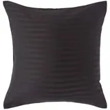 Homescapes Kissenbezug Gestreift 40 x 40 cm Schwarz