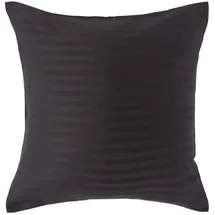 Homescapes Kissenbezug Gestreift 40 x 40 cm Schwarz