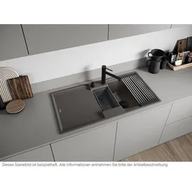 Blanco Adira 6 S rechts Einbau von Oben silgranit grau Handbetätigung 1000 x 500 mm