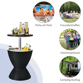 Costway Gartentisch 30L höhenverstellbar 75 kg schwarz