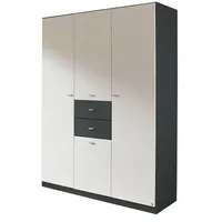 Sconto Kleiderschrank Landsberg 136 x 197 x 54,0 cm weiß
