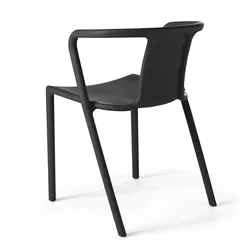 Oviala Business Design-Gartensessel aus schwarzem Kunststoff