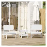 vidaXL Gartenstuhl 60 x 52,5 x 72 cm weiß 2 St.