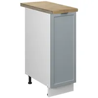 Vicco Apothekerschrank Fame-Line Weiß Hellblau-Grau gerahmt 30 cm mit