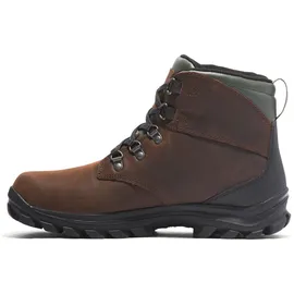 Timberland Winterstiefel TIMBERLAND "CHILLBERG MID LACE UP WATERPROOF SNOW BOOT", Herren, Gr. 40, braun (schwarz braun), Leder, Synthetik, Schuhe Winterstiefel, Snowboots, Winterboots, Winterschuhe, wasserdicht