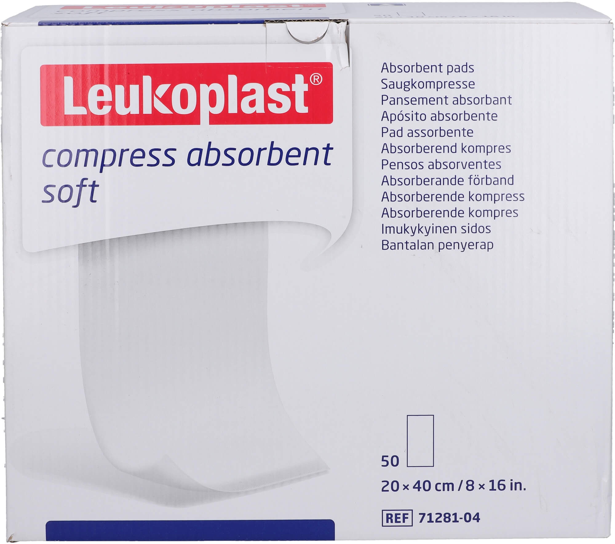 Leukoplast Compress Absorbent Soft Nst 20x40 50 ST