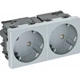 OBO Bettermann Steckdose 2-fach Grau 1 St.