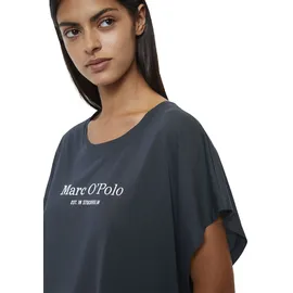 Marc O'Polo Nachthemd MARC O'POLO "Mix & Match Cotton-Woven", Damen, Gr. M (38), N-Gr, blau (schwarz navy), Jersey, Obermaterial: 100% Baumwolle, bedruckt, unifarben, oversize ca.