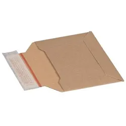 smartboxpro 100 Versandtaschen aus Wellpappe, 180 x 122 x 50 mm, Kompaktbrief braun