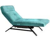 KAWOLA Relaxliege AMERIVA Velvet 80 x 110 x 158 cm Smaragd mit Kissen und Kopfteil